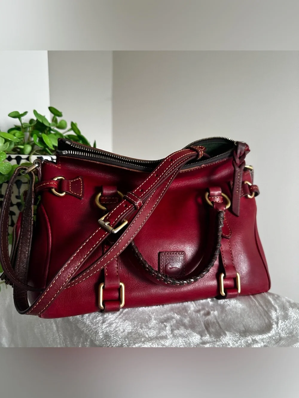 Dooney & Bourke Florentine Satchel Mini in Bordeaux